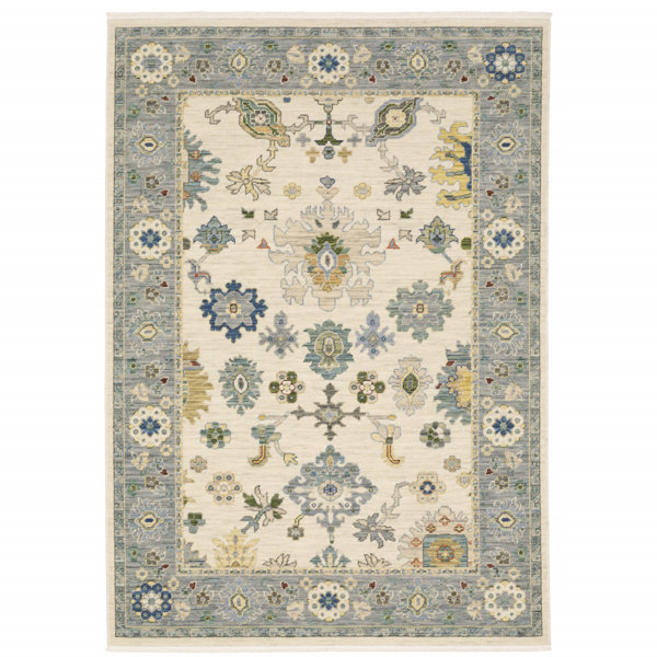 Canora Grey Karns Power Loom Blue/Gray/Green Rug Wayfair
